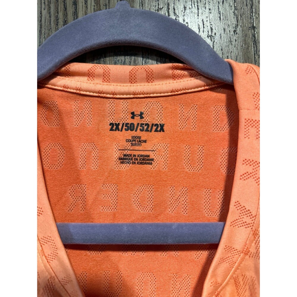 Under Armour Plus Size Orange Athletic Tank Top - Picture 3 of 3